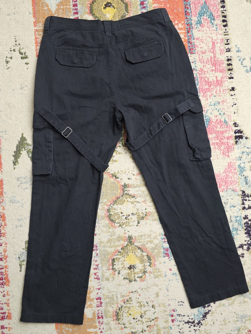 Urban Outfitters Standard Cloth Technical Cargo Pants Large 36x30 Thigh Straps - Picture 6 of 14